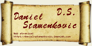 Daniel Stamenković vizit kartica